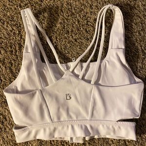White Buffbunny sports bra